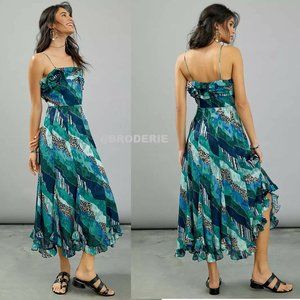 Anthropologie Ondine Ruffled Maxi Dress